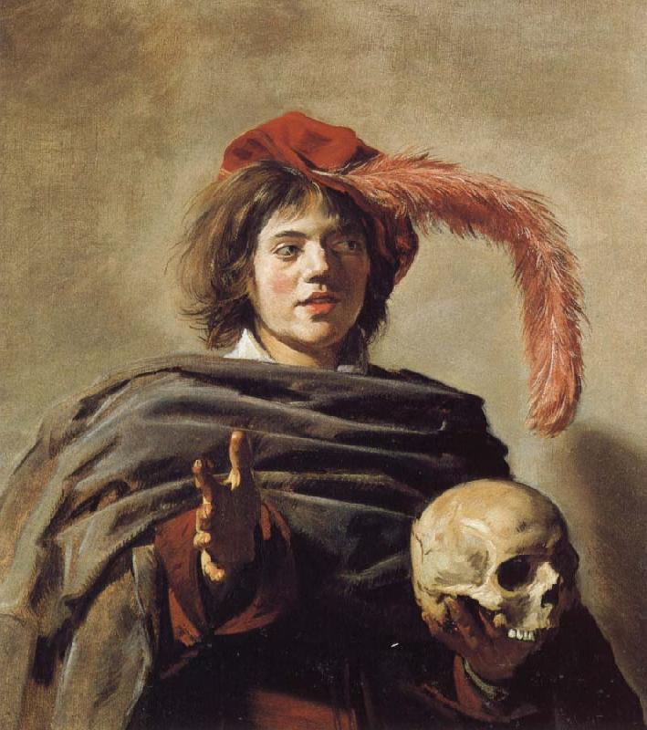 Frans Hals Young Man Holding a Skull China oil painting art